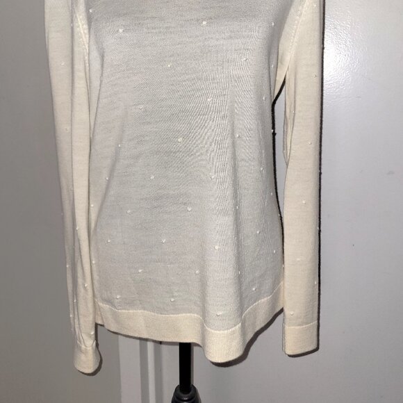 Brooks Brothers Cream Knot-Dot "364" Merino Wool Sweater - L - Picture 2 of 4